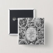 Titlepage of "Commentaires et Annotations �" Vierkante Button 5,1 Cm (Voorkant /achterkant)