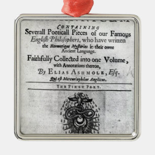 Titlepage "Theatrum Chemicum Britannicum" Metalen Ornament