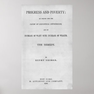Titlepage to "Progress and Poverty" Poster