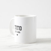 Tito oncle Grossesse Faire-part cadeau café Mug (Devant gauche)