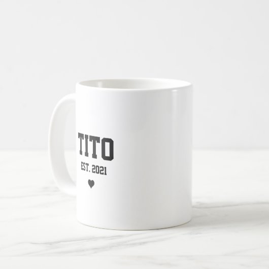 Tito oom Zwangerschap Aankondiging Gift Coffee Mok (Voorkant links)