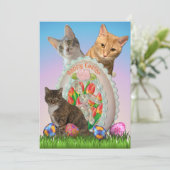 Tito, Taz, Annie Chat Carte Plat de voeux de Pâque (Debout devant)