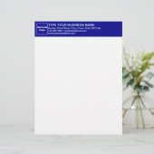 Titre bleu en-tête de lettre d'affaires (Debout devant)