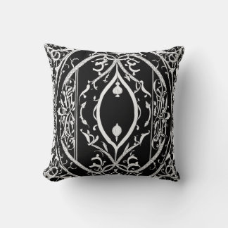 **Titre :** Coussin noir et blanc classique