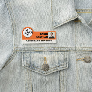 Titre de badge d'employé de photo de logo personna