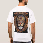 Titre : Description du T-shirt Lion géométrique ma (Dos)