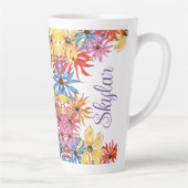 Titre du patron Nom illustré Floral Latte Mug (Droite)