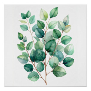 Titre Élégant Affiche de Feuilles Botaniques