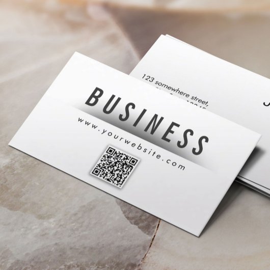 Titre en gras QR Code Nail Art Carte de visite