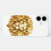 Titre : Étui iPhone à tête de lion doré (Verso (horizontal))