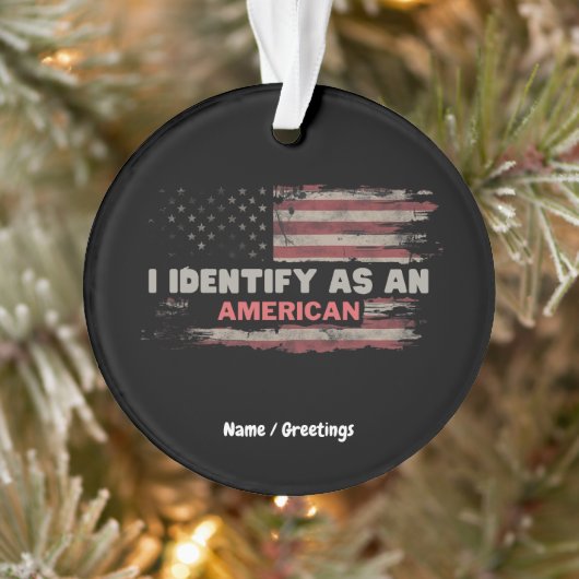 Titre : Je M'Identifie Comme Un Drapeau Américain (Arbre)