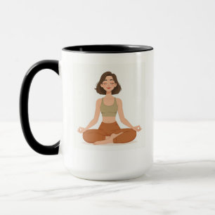 Titre Mug de Yoga Minimaliste en Terracotta Bohème