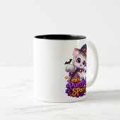 Titre : Parfaitement Effrayant – Mug Chat Hallowee (Devant droit)