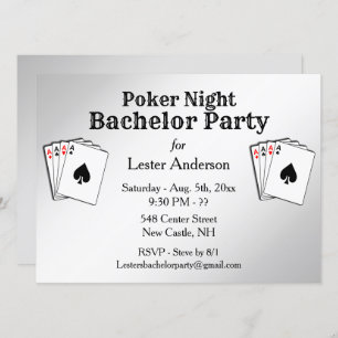 Titre personnalisé Poker Night Party Invitation