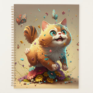 Titre : "Planificateur de chat heureux : Couvertur