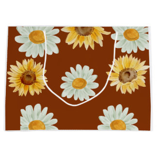Titre : Sac cadeau d'anniversaire à fleurs rétro D