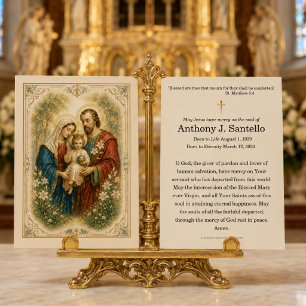 Titre : Sainte Famille En Souvenir Affectueux Priè