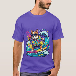 Titre : T-Shirt Graphique Chien de Dessin Animé Fu