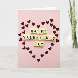 Titres de lettre rose Carte de la Saint-Valentin