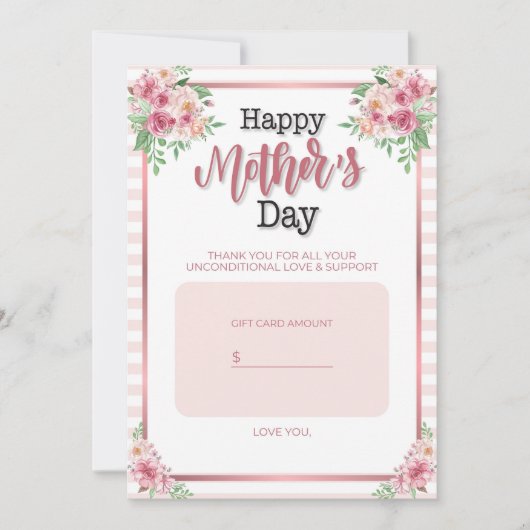 Titulaire de carte cadeau de fête des mères (Devant)