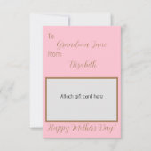 Titulaire de carte cadeau de fête des mères (Devant)