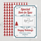 Titulaire de carte cadeau de Noël personnalisé (Devant / Derrière)