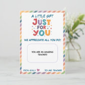 Titulaire De Carte Cadeau Enseignant Juste Pour Vo (Debout devant)