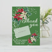 Titulaire de carte cadeau Merci d'affaires Poinset (Debout devant)