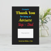 Titulaire de carte cadeau Stepdad Merci (Debout devant)