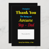 Titulaire de carte cadeau Stepdad Merci (Devant / Derrière)
