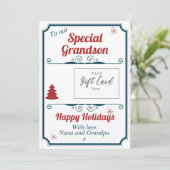 Titulaire de la carte cadeau de Noël Grandson (Debout devant)