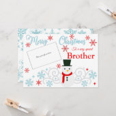 Titulaire de la carte cadeau Festiman Snowman Brot (Devant/Arrière en situation)