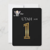 Titulaire de la carte de table de couronne en arge (Dos)