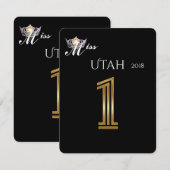 Titulaire de la carte de table de couronne en arge (Devant / Derrière)