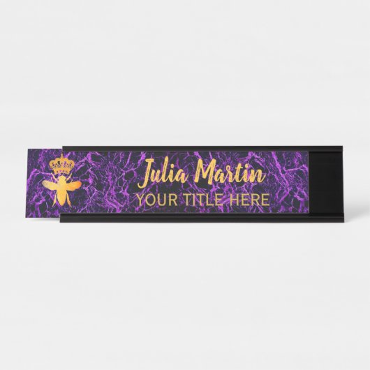 Titulaire de plaque d'identification couleur viole (Devant)