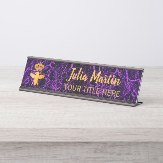 Titulaire de plaque d'identification couleur viole (Devant)