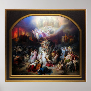 Titus die Jeruzalem vernietigt door Wilhelm von Ka Poster