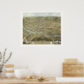 Titusville, PA Panoramic Map - 1871 Poster (Keuken)