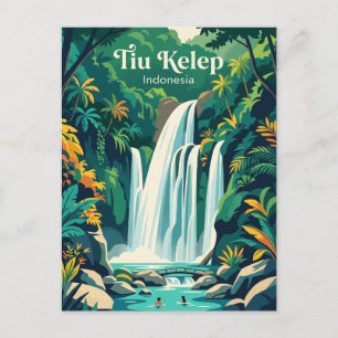Tiu Kelep Waterval Indonesië Briefkaart