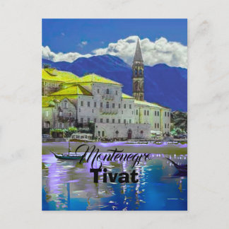 Tivat Montenegro, moderne ansichtkaart, Kust Reis  Feestdagenkaart