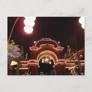Tivoli Entrance Kerstmis Kopenhagen Denemarken Feestdagenkaart