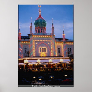 Tivoli Gardens in Kopenhagen, Denemarken Poster