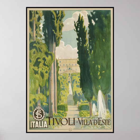 Tivoli Villa d'Este Poster (Voorkant)
