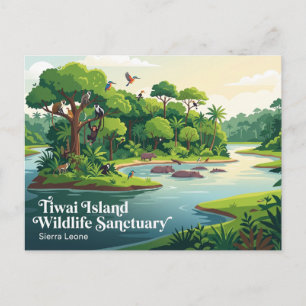 Tiwai-eiland natuurreservaat Sierra Leone Briefkaart