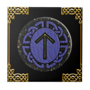 " tiwaz - elder futhark tegeltje