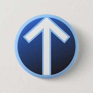 Tiwaz Teiwaz Tyr Warrior Rune Ronde Button 5,7 Cm