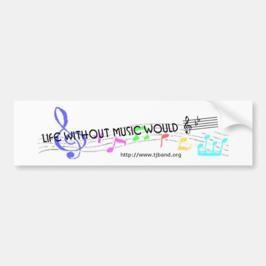 TJ Bumper 1 Bumpersticker (Voorkant)