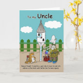 tjirp me de grappige kaart van Oom Birthday (Gele Bloem)