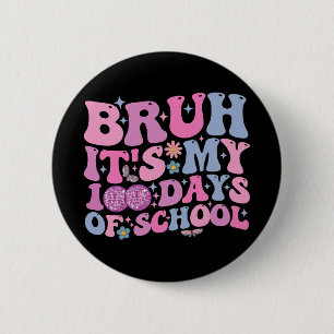 Tjonge, het is mijn 100 dagen op school vlinder di ronde button 5,7 cm