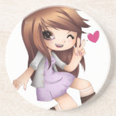 TK dessous de verre en grès chibi (Devant)